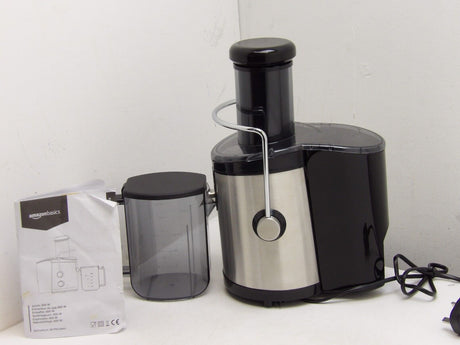 Amazon Basics Juicer 600W Black & Stainless Steel Juice Extractor (13338/A3B8)