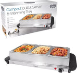 Quest Buffet Server/Chamfer, Set 3 x 1.2L Trays, Heating Hot Plate (14972/)