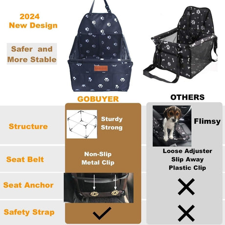 GoBuyer Waterproof Pet Dog Car Seat Carrier - Small - For dogs up to 9kg weight