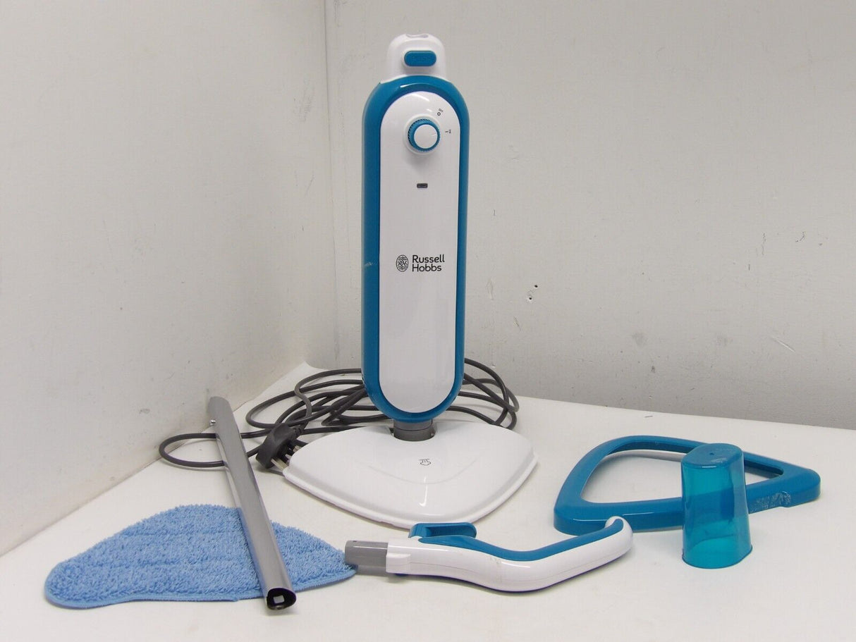 Russell Hobbs Steam Mop RHSM1001-G White/Blue Lightweight  (13306/A7B6)