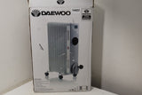 Daewoo 2000W Oil Filled Radiator Portable 9 Fin Heater LED Display (14423/A3B8)