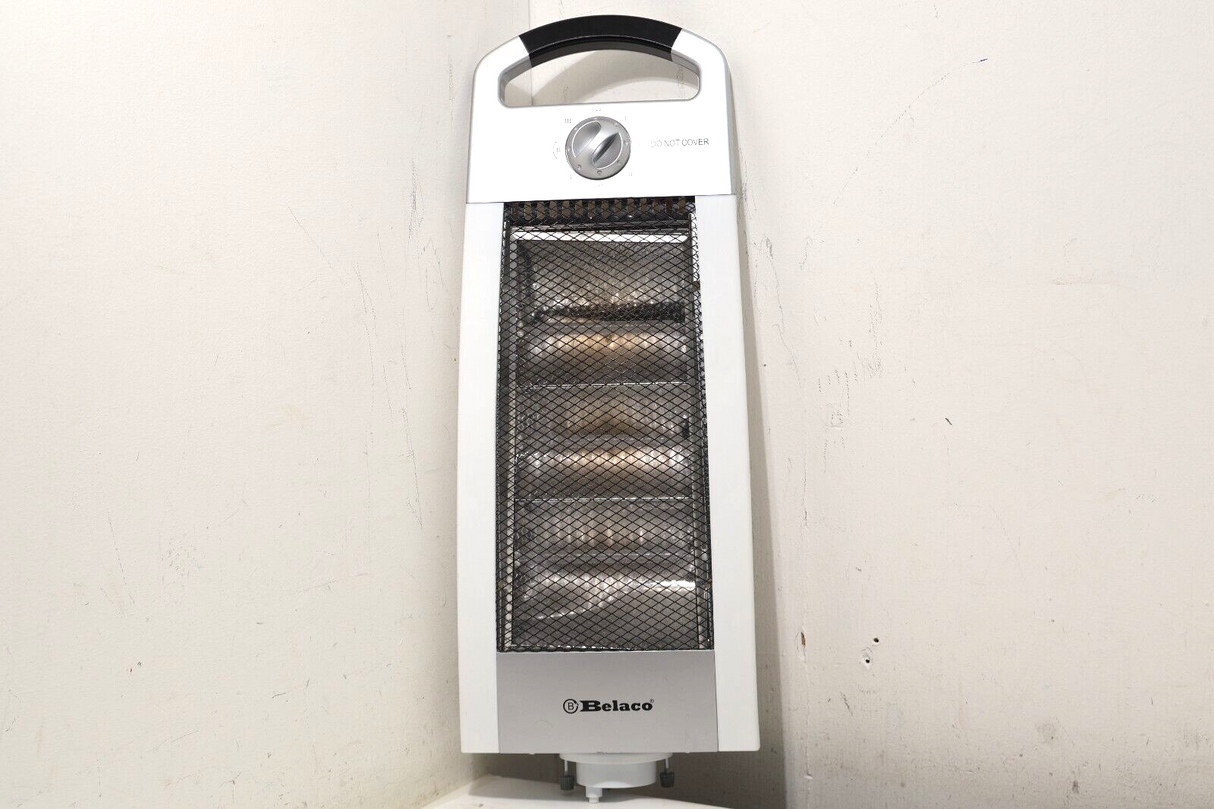 Halogen Tower Heater White Belaco 1200W Model BHH26 Oscillation (14655/A4B2)