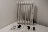 Daewoo 2000W Oil Filled Radiator Portable 9 Fin Heater LED Display (14421/A3B8)