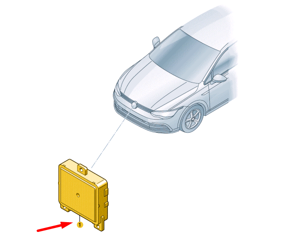 VOLKSWAGEN GOLF RADAR SENSOR FRONT 5WA907572A MK8 2020-2024