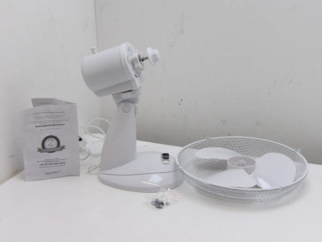 Signature S40009 Portable 12 Inch Oscillating Desk Fan, White (13515/A3B6)