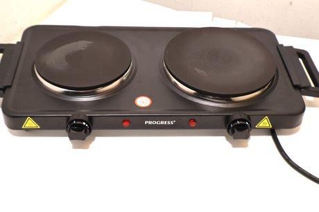 Progress Twin Hot Plate Electric Portable Tabletop Cooker Kitchen Hob (14978)