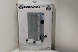 Daewoo 2000W Oil Filled Radiator Portable 9 Fin Heater LED Display (14421/A3B8)