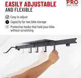 Pro Bike Tool - Wall Rack for 2 Bikes - Adjustable Indoor Bicycle Storage Mount