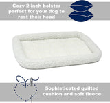 MidWest Deluxe QuietTime Bolster Rectangular Pet Bed & Crate Mat, Fleece, 48"