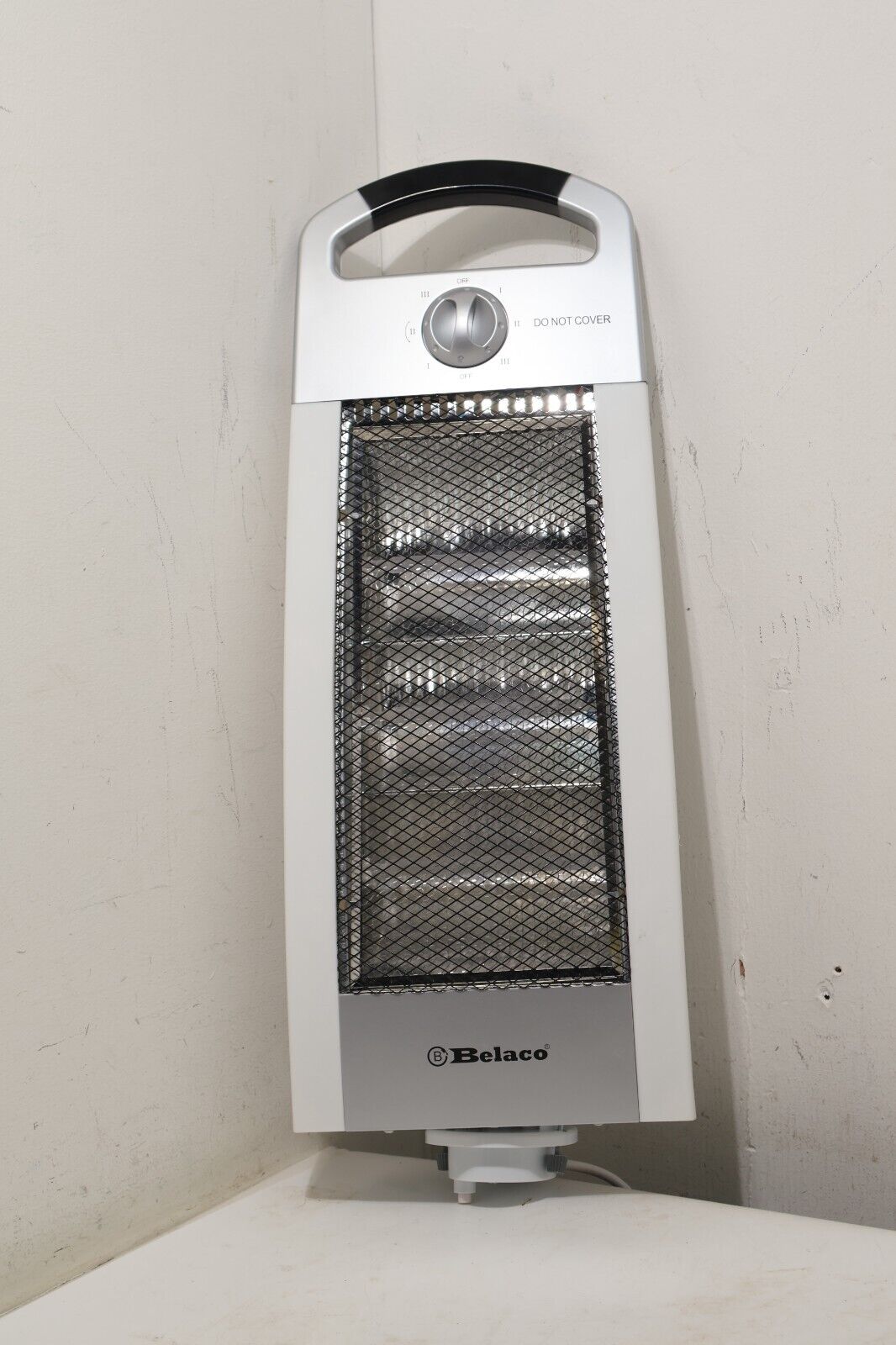 Halogen Tower Heater White Belaco 1200W Model BHH26 Oscillation (14659/A8B8)