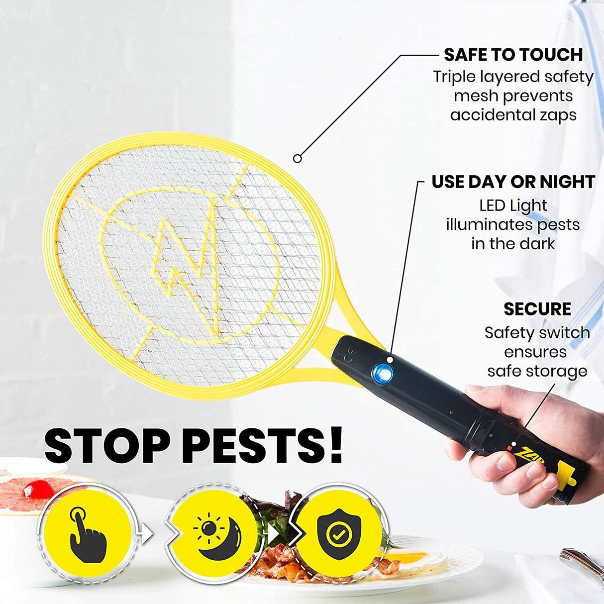 ZAP IT! Bug Zapper Twin Pack - Rechargeable Mosquito, Fly Killer and Bug Zapper