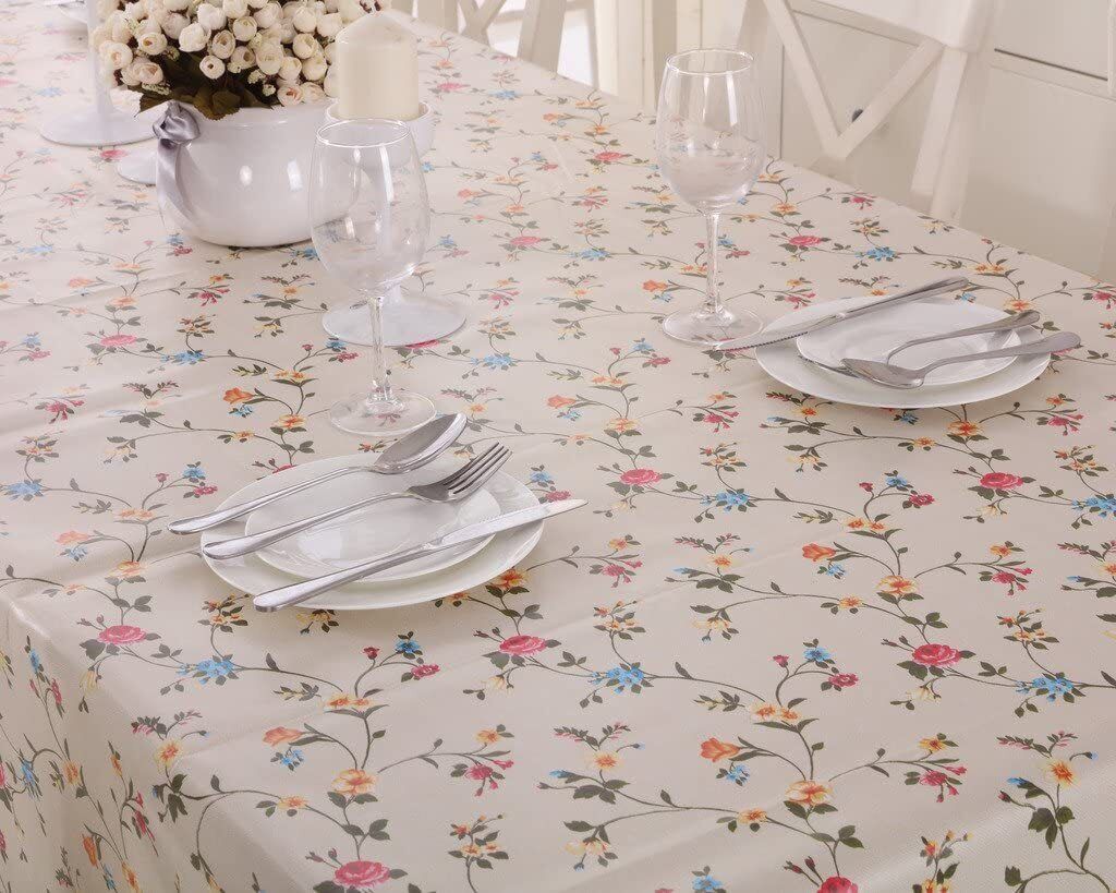 Wipe Clean Tablecloth PVC Vinyl Cover Wipeable Waterproof Table Cloth Protector