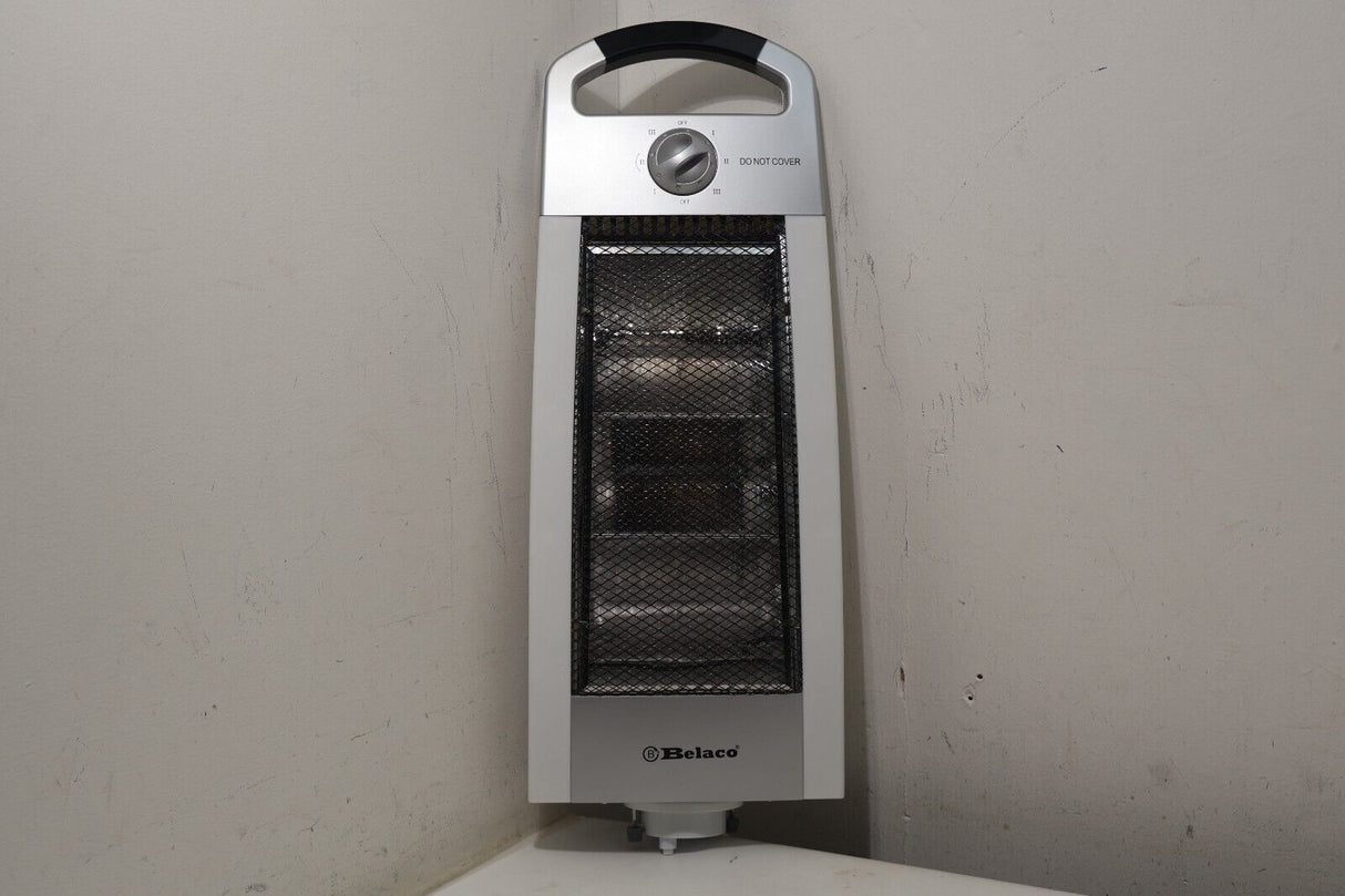 Halogen Tower Heater White Belaco 1200W Model BHH26 Oscillation (14662/A7B7)