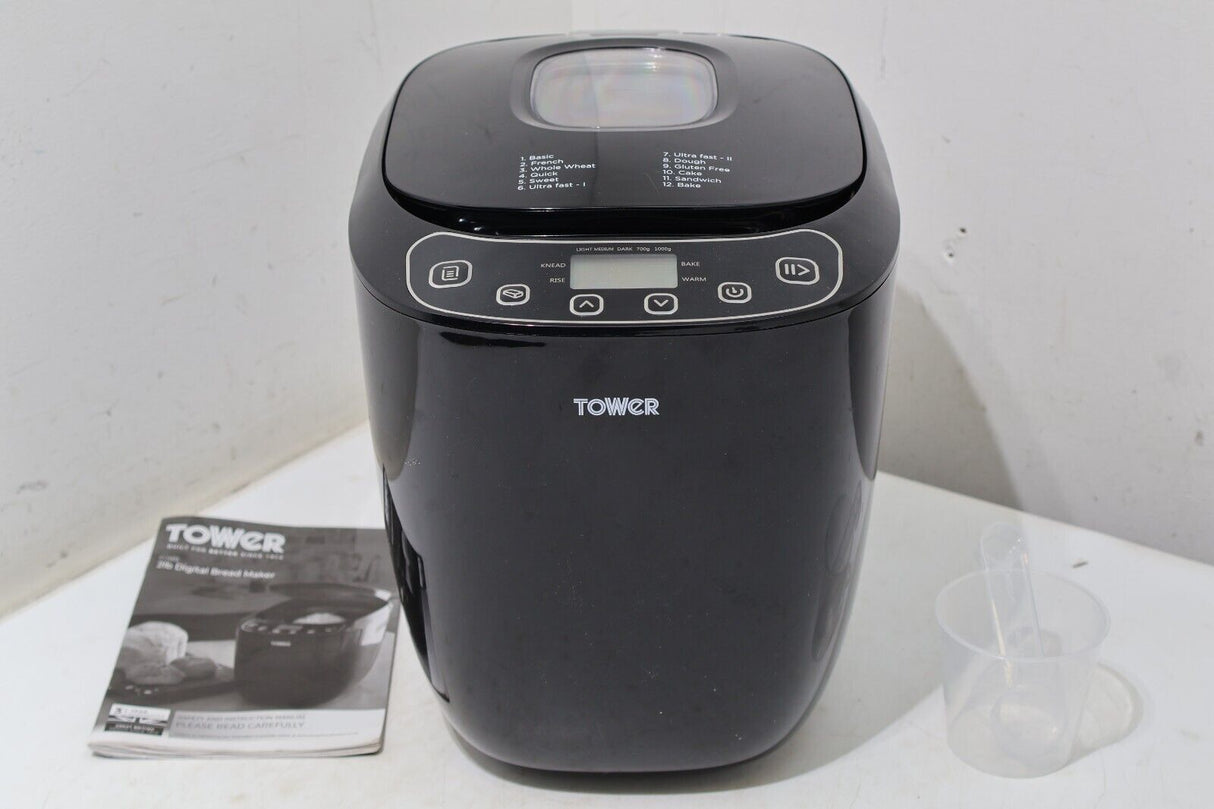 Tower T11003 2 lb Digital Bread Maker, 550 W, Black (14394/A3B2)