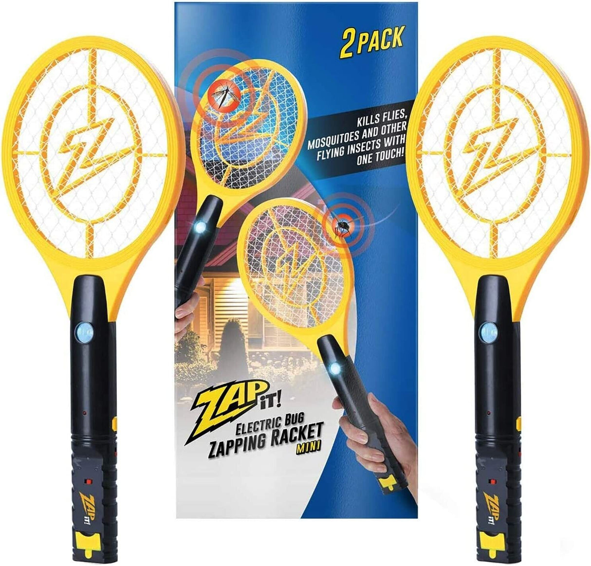 ZAP IT! Bug Zapper Twin Pack - Rechargeable Mosquito, Fly Killer and Bug Zapper