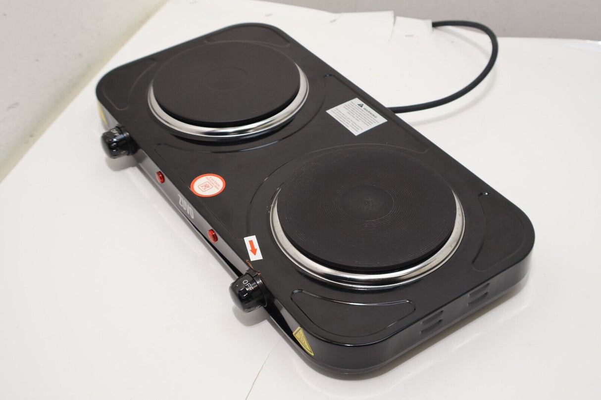 Zuvo Electric Portable Double Hotplate - Black (14969/A8B3)