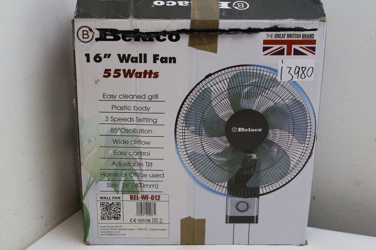 Belaco 16'' Inch Oscillating Swinging Wall Fan (13980/A6B8)