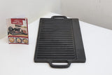 Overmont Pre-Seasoned Cast Iron Reversible Griddle Grill Pan 17x9" (14130/A4B2)