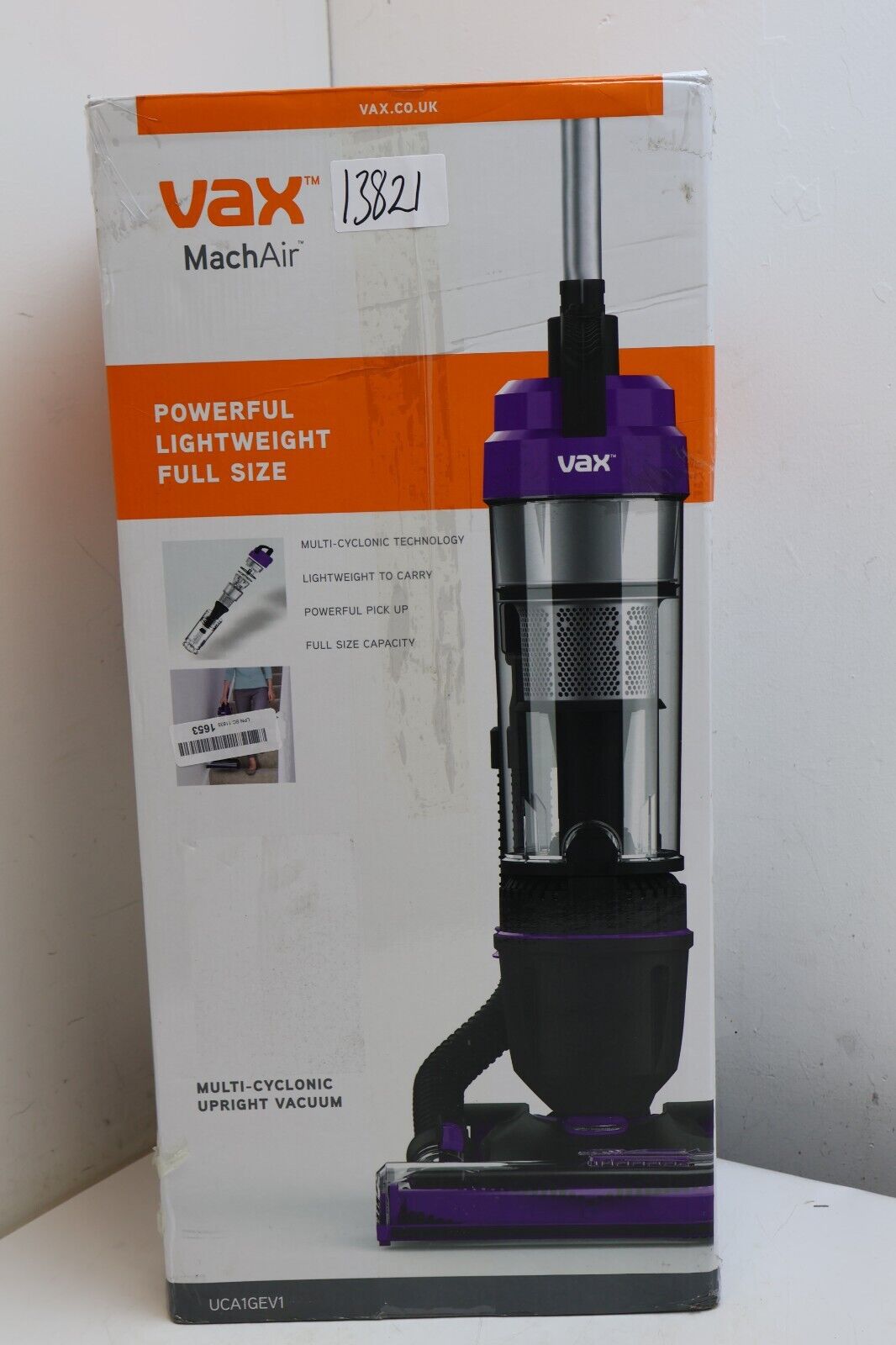 Vax Mach Air Upright Vacuum Cleaner Lightweight 820W UCA1GEV1 (13821/A6B4)