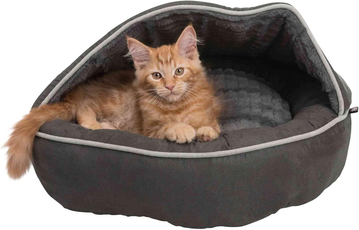 Trixie Cuddly Cat Dog Cave Pet Bed - Plush Luxury Warm Igloo Sleeping Nest 55cm