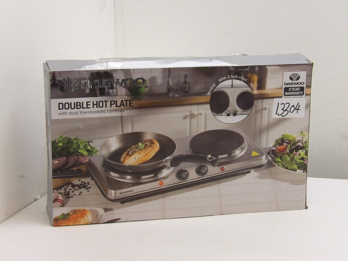 Daewoo Stainless Steel Double Twin Dual Hot Plate Cooker Sda1732 (13304/A7B8)