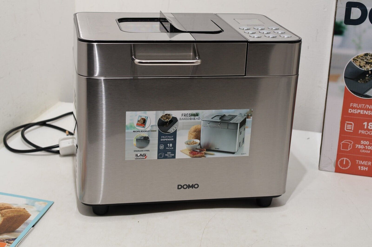 Domo B3971 Bread Maker Machine, Metal, 500W, Silver (14715/A5B3)