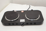 Zuvo Electric Portable Double Hotplate - Black (14969/A8B3)