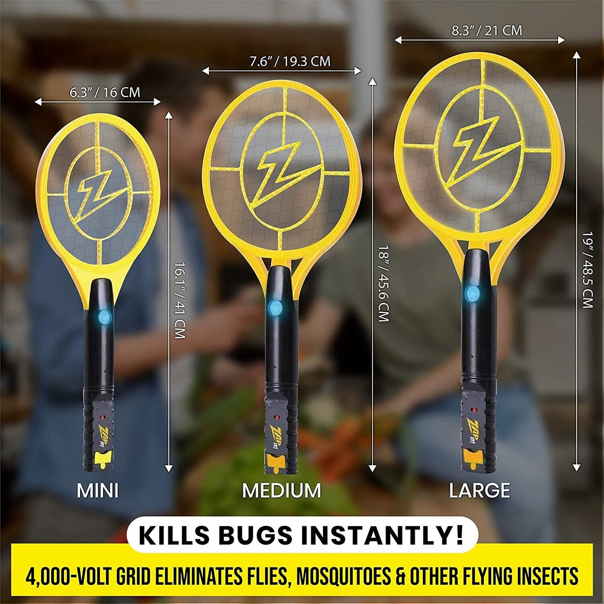 ZAP IT! Bug Zapper Twin Pack - Rechargeable Mosquito, Fly Killer and Bug Zapper