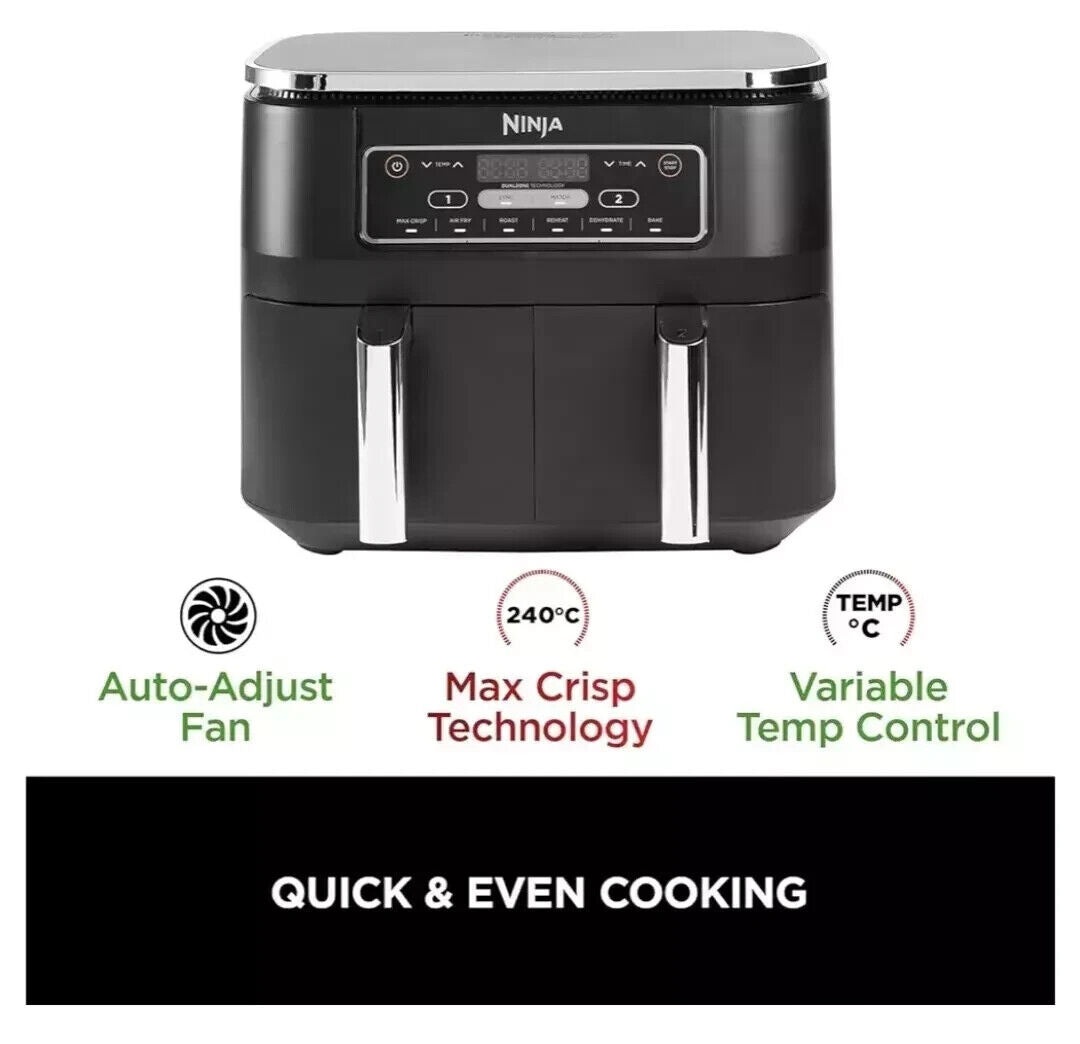 Ninja Foodi 7.6L Dual Zone Air Fryer AF300UK (14957/A8B3)